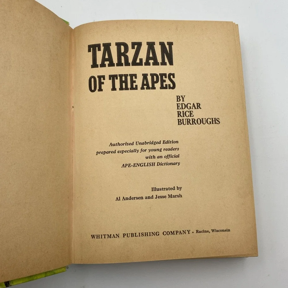 Lot of 2 Tarzan Whitman HC Of The Apes‎ + City Of Gold Edgar Rice Burroughs 1954